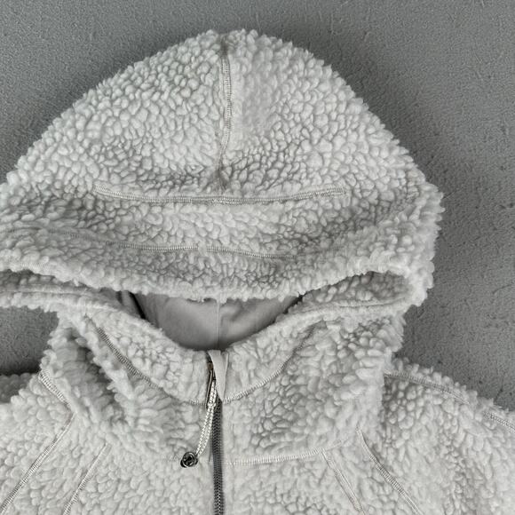 Lululemon Scuba Oversized Sherpa 1/2 Zip Hoodie M/L Vapor Gray Wool Blend - Picture 2 of 16